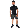 Pantaloneta Deportiva Sublimada Hombre MOBA- Verde/Gris